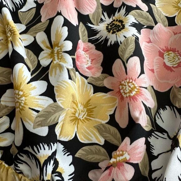 Cupshe Multi Colored Floral Patterned Smocking Mini Dress Women’s Medium - Picture 3 of 8